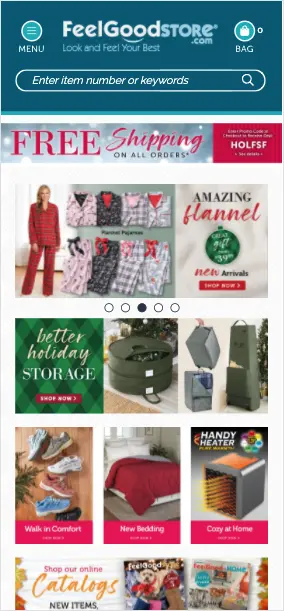 FeelGoodStore Home Page